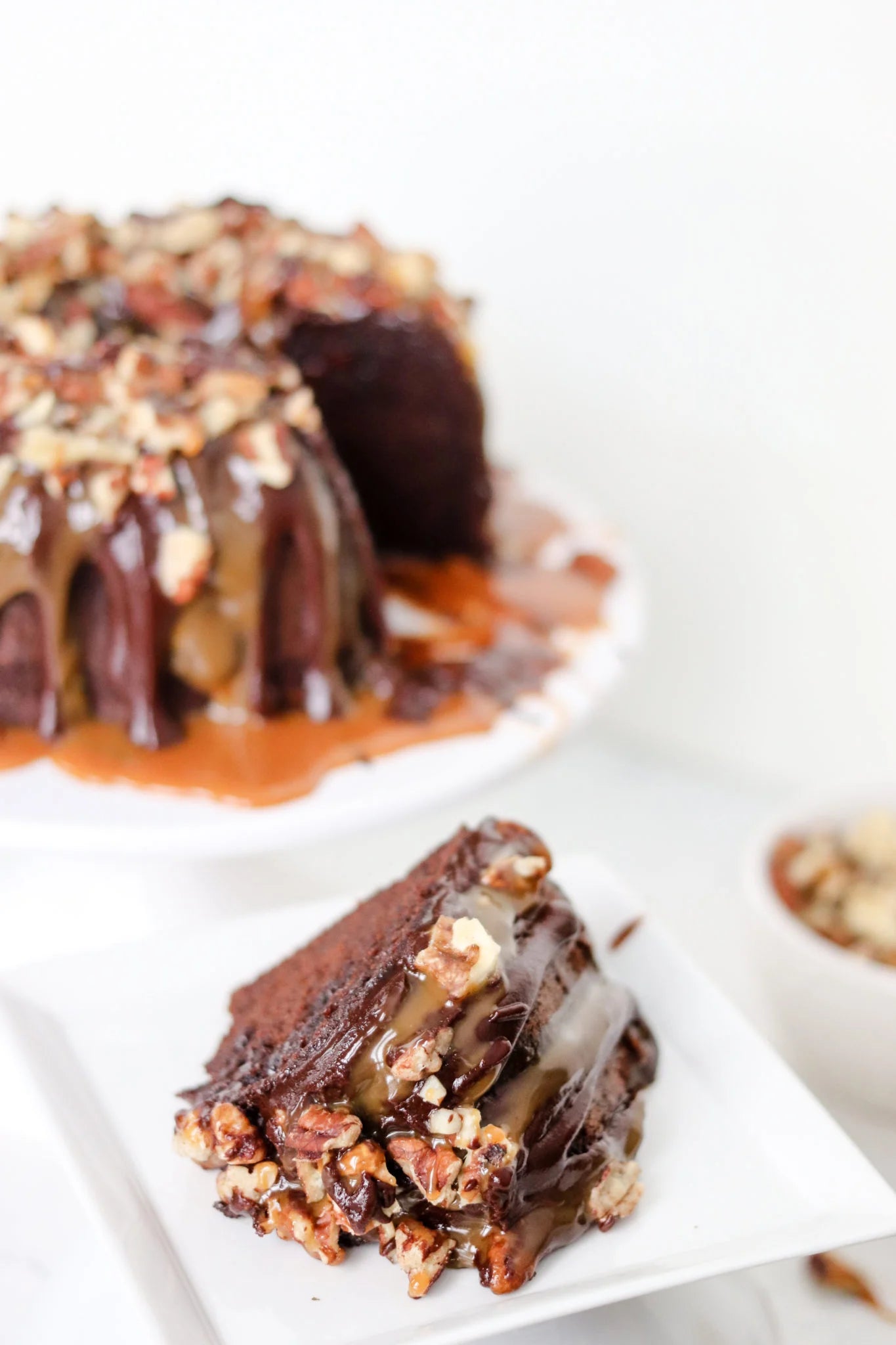 Chocolate Turtle Pound Cake
